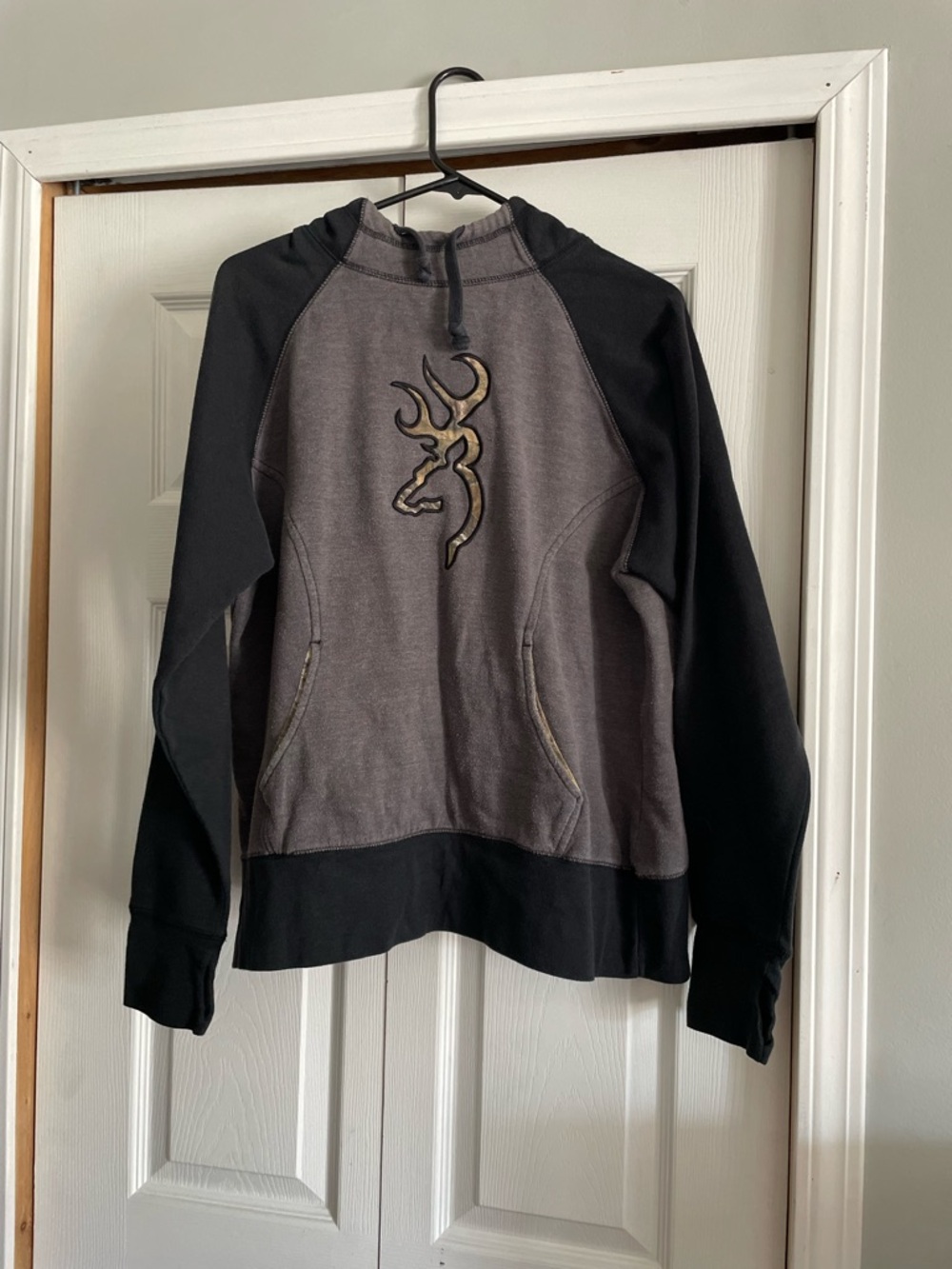 Browning Two-Tone Black and Gray Hoodie Sweatshirt